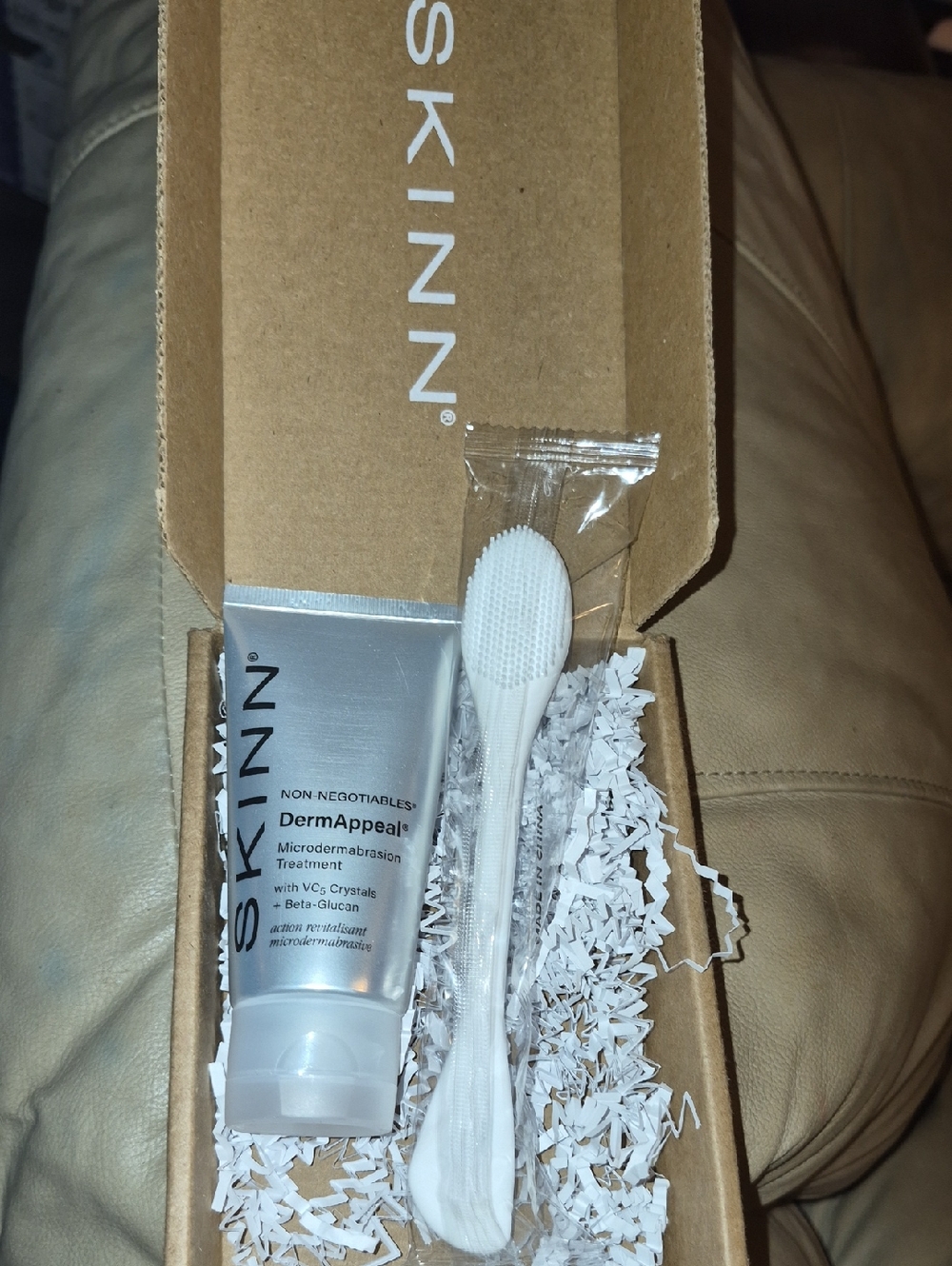 SKINN Silver Microdermabrasion Treatment with White Silicone Brush NEW